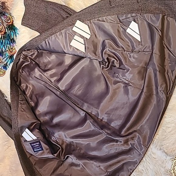 Roundtree & Yorke Men's Silk/Wool Blend Houndstooth Sports Jacket Size: 42R - Picture 10 of 13